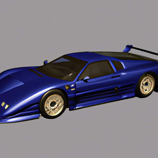 Photo realistic Montecarlo GTB Centenaire sports car	 in 3d style