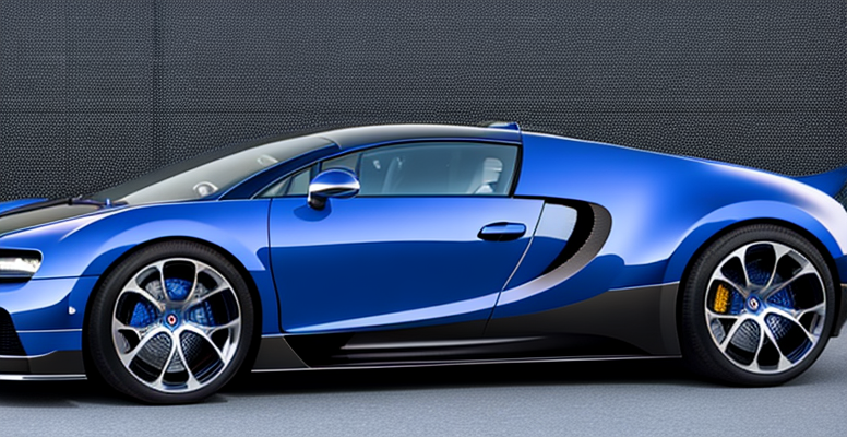 image of a Bugatti Bolide the full car must be visable in Photorealism style