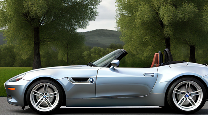 Photorealistic BMW Z8 the full car must be visable in Photorealism style